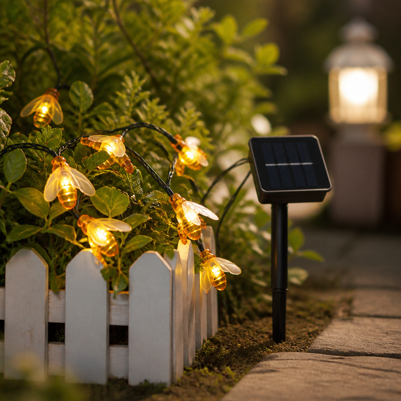 Luz Solar Abeja 5m Multicolor - Omnix — lifestyle