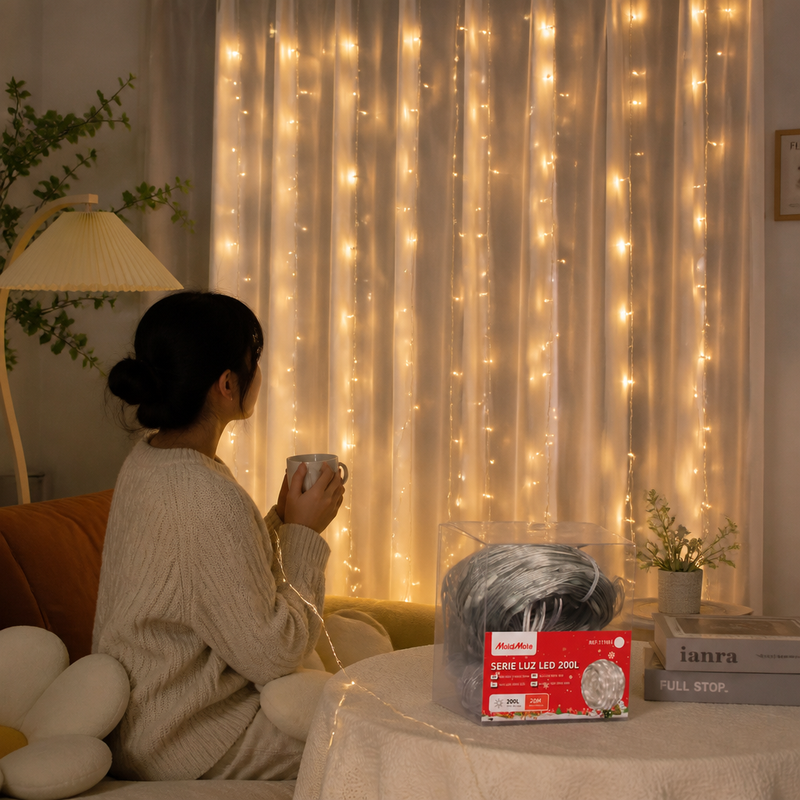 Luces Navideñas 20m 200 LED Blanco — lifestyle