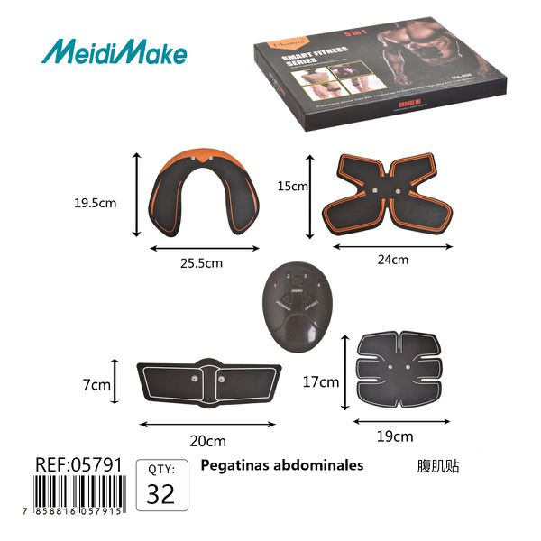 Set Electroestimulador Muscular 5 en 1 Fitness