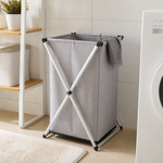 Cesto Organizador Ropa Plegable Gris — lifestyle