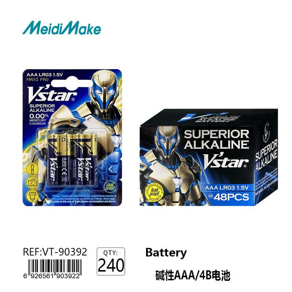 Pilas Alcalinas AAA/4B Omnix