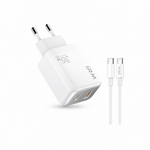 Cargador USB-C Dual 35W — fondo blanco