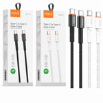 Cable USB-C 60W carga rápida — fondo blanco