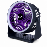 Ventilador de escritorio con RGB — fondo blanco