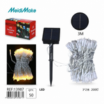 Luces Navidad Solar 32m 200 LED — fondo blanco
