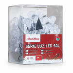 Luces LED Navideñas 50 Perlas Multicolor Forma Gota — fondo blanco