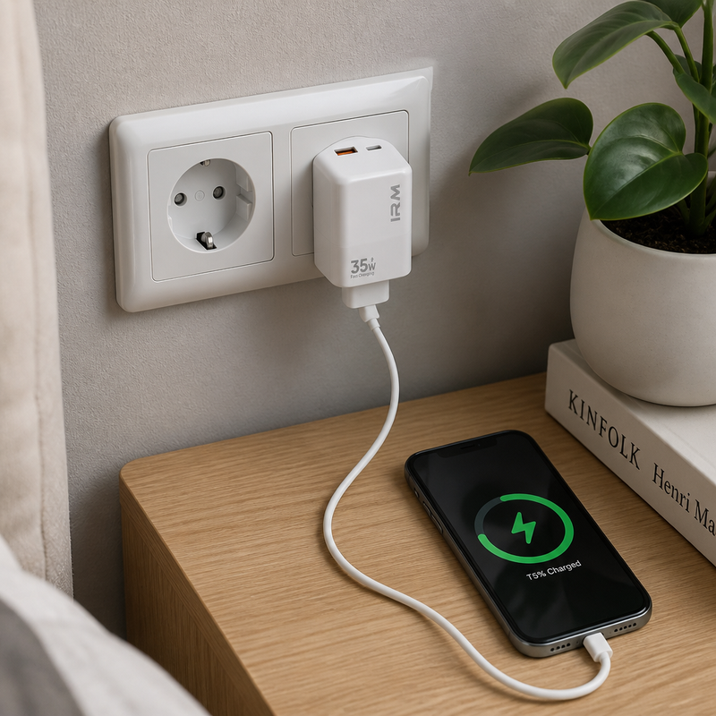 Cargador Rápido 35W USB-C para iPhone y iPad — lifestyle