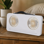 Abanico dual con luz LED — lifestyle