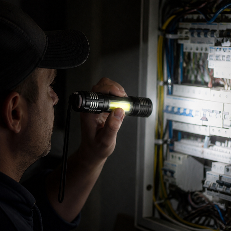 Linterna LED Recargable Omnix — lifestyle
