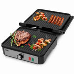 Parrilla eléctrica para carnes y filetes — fondo blanco