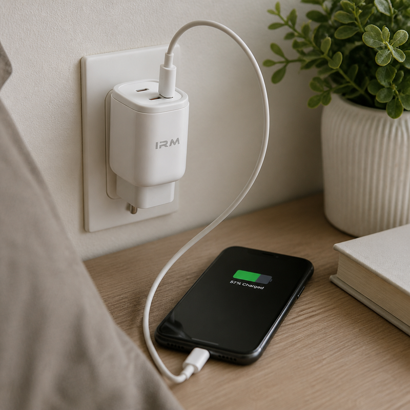 Cargador PD 25W con Luz Nocturna — lifestyle