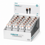 Cable datos iPhone Lightning — fondo blanco