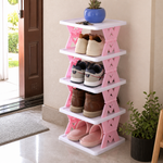 Organizador Zapatos 5 Niveles Plegable Blanco — lifestyle