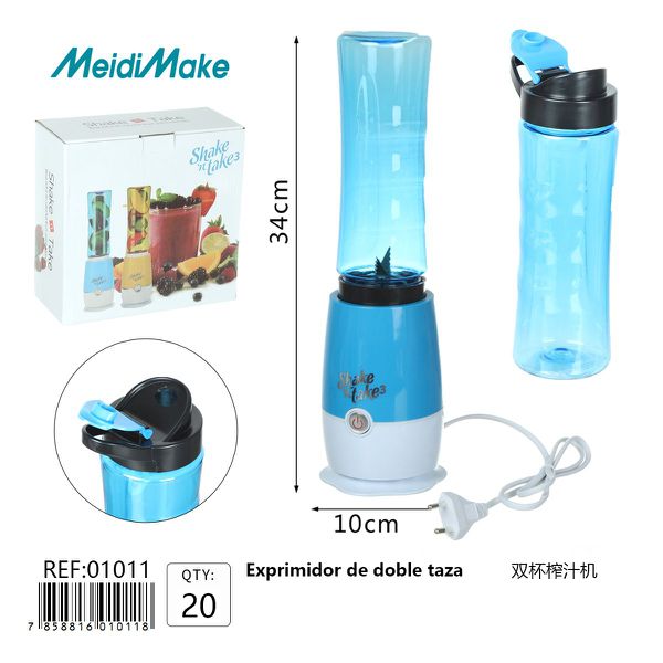 Exprimidor Portátil Doble Taza