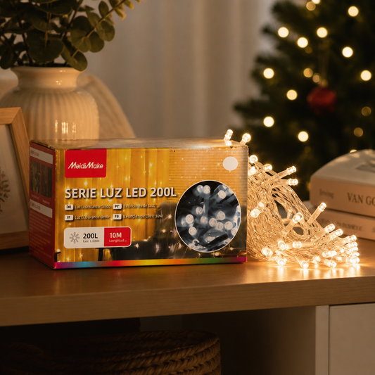 Luces Navideñas LED 200L Blancas 10M — lifestyle