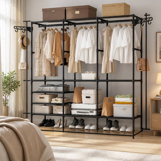 Perchero de 3 Niveles Organizador de Ropa — lifestyle