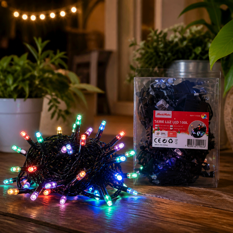 Luces Navideñas LED Hexagonales 100L 5M Multicolor — lifestyle