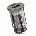 Cargador auto doble USB — fondo blanco