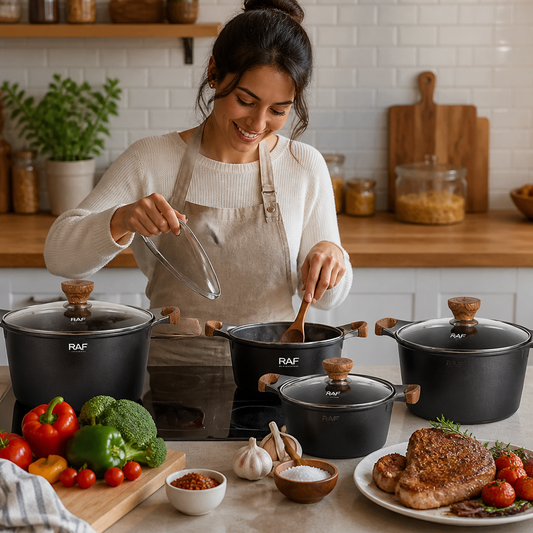 Set de Ollas y Sartenes Omnix Premium — lifestyle