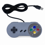 Joystick Retro SNES Compatible con Cables — fondo blanco