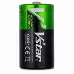 Pilas carbón D 1200mAh pack 6 — fondo blanco