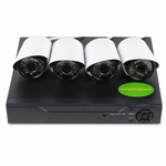 Kit 4 Cámaras Seguridad Vigilancia Visión Nocturna — fondo blanco