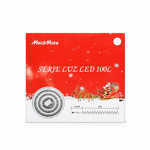 Luces Navideñas 100L Blanco Frío Bandeja Cuadrada — fondo blanco