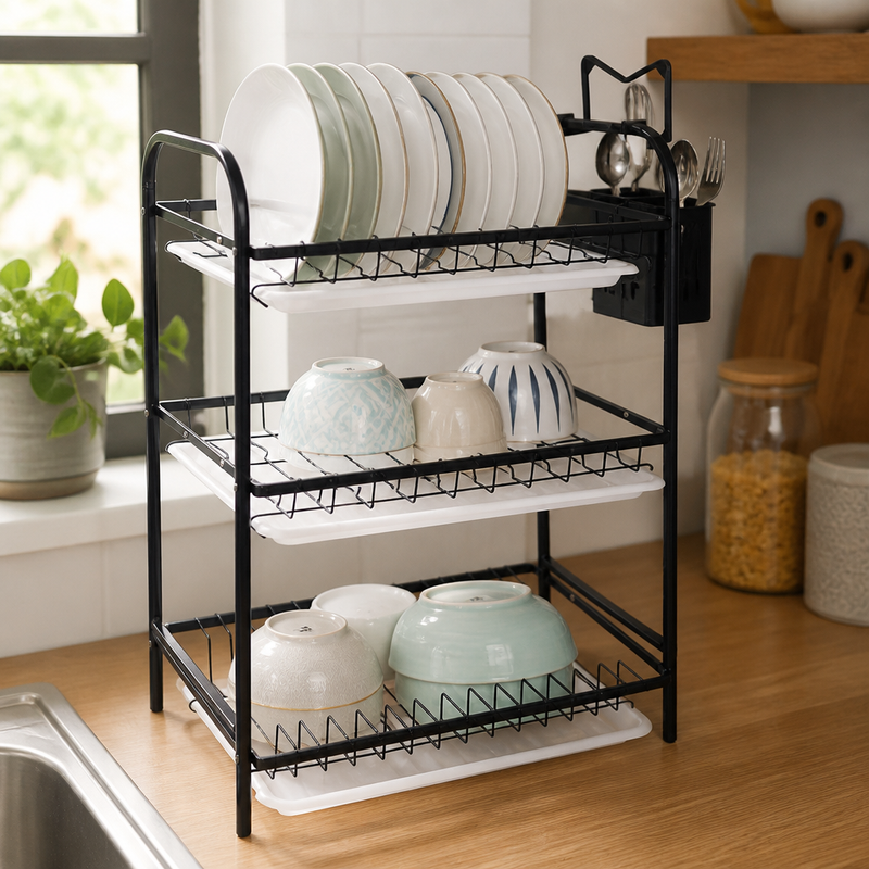 Escurridor de Platos 3 Niveles Omnix — lifestyle