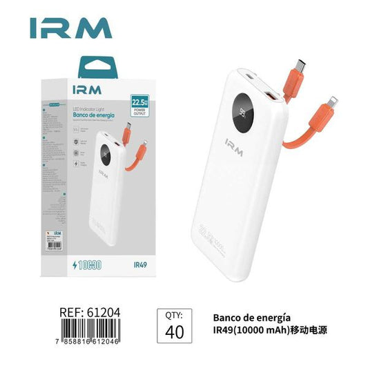 Banco de Energía 10000mAh con Cable USB-C
