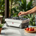 Cocina Portátil Doble Quemador a Gas — lifestyle